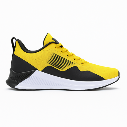 Unisex sneaker i gul og sort med hvid sål