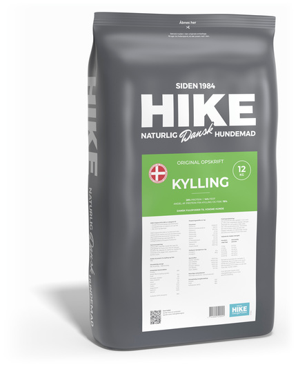 3 poser HIKE Original Kylling Hundemad 12 kg (Abonnement)