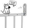 Dogspace Lucky extenting Pet gate - hvid