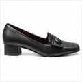 Wortmann sort loafer med lav hæl – sideprofil
