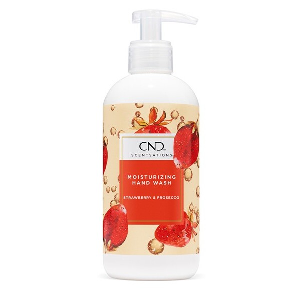 CND Scentsations, Moisturizing Hand Wash, Strawberry & Prosecco, 390 ml. - Håndvask, Håndsæbe, Vegansk formel - Håndvask, Håndsæbe, Vegansk formel