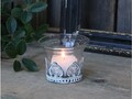 Fyrfadsstage m. creme dekor, fra Chic Antique
