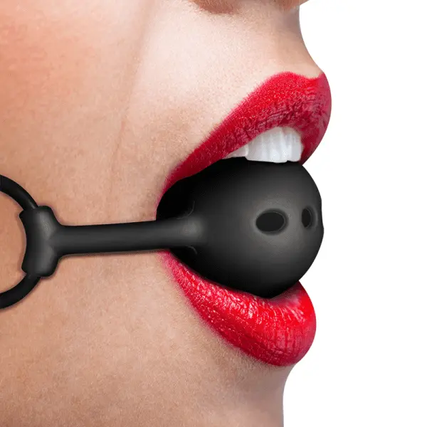 Fetish Submissive Bondage Åndbar Silikone Ball Gag