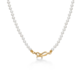 MISS BUTTERFLY pearl necklace in 14 karat gold | Danish design by Mads Z