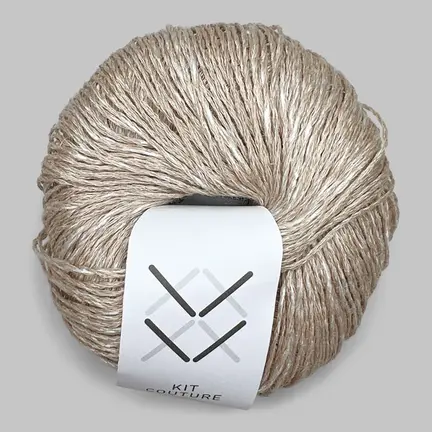 Silk linen garn fra Kit Couture i farven sand