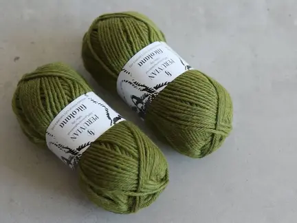 to garnnøgler fra filcolana, kvalitet Peruvian Highland Wool farve avocado 809