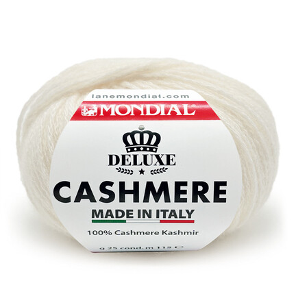 garnnoegle i cashmere fra mondial i farven hvid 920
