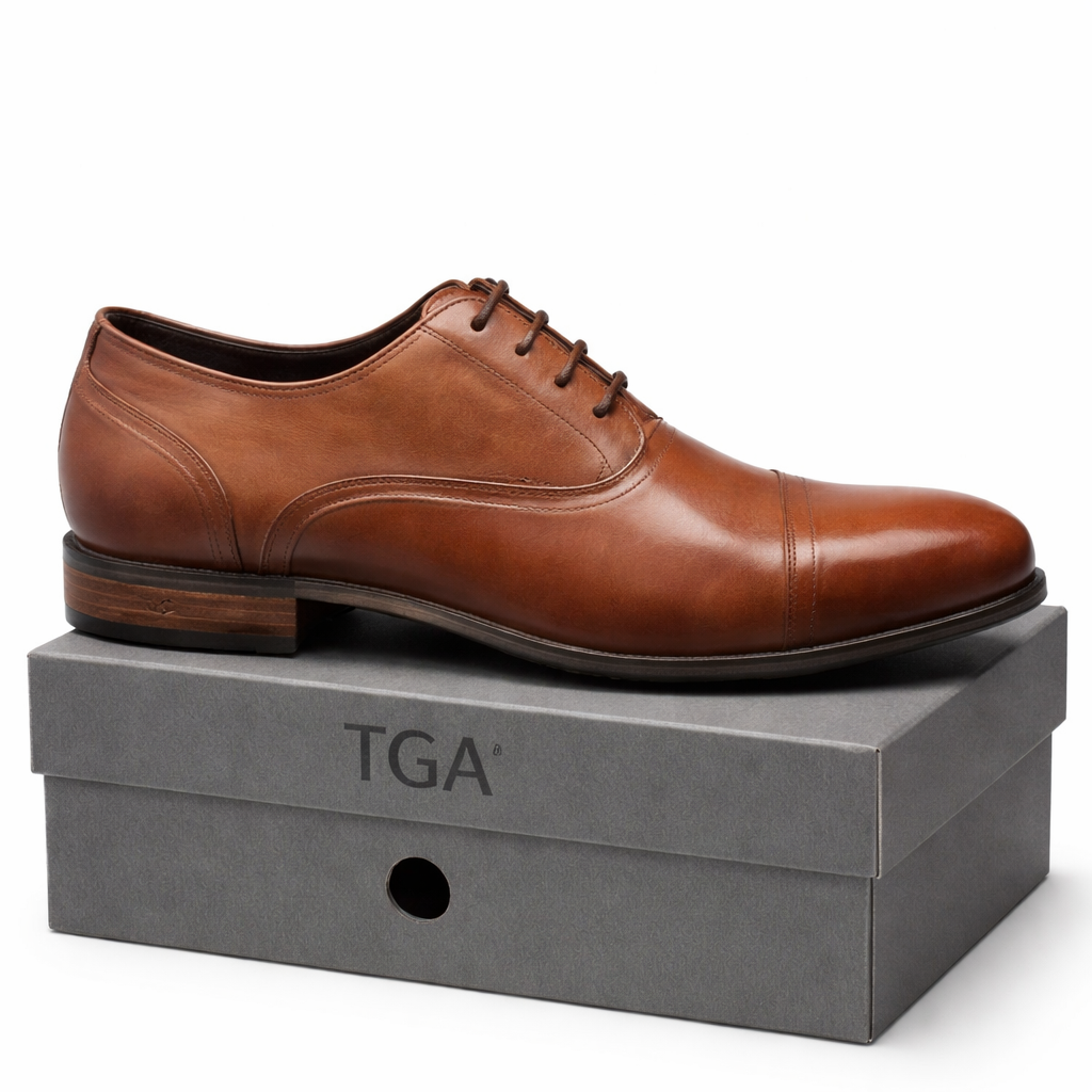 Herre Lædersko Cognac - 39