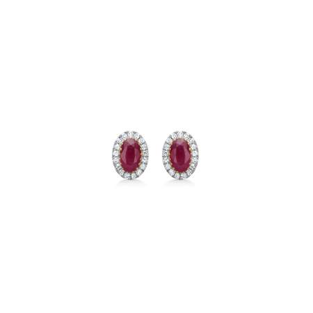 Scarlet Bloom earrings in 14-carat gold