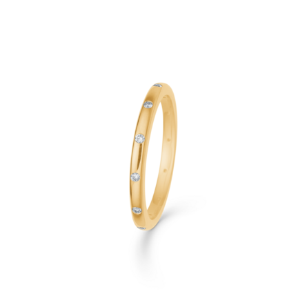 POETRY ring in 14 karat gold with diamonds | Danish design by Mads Z