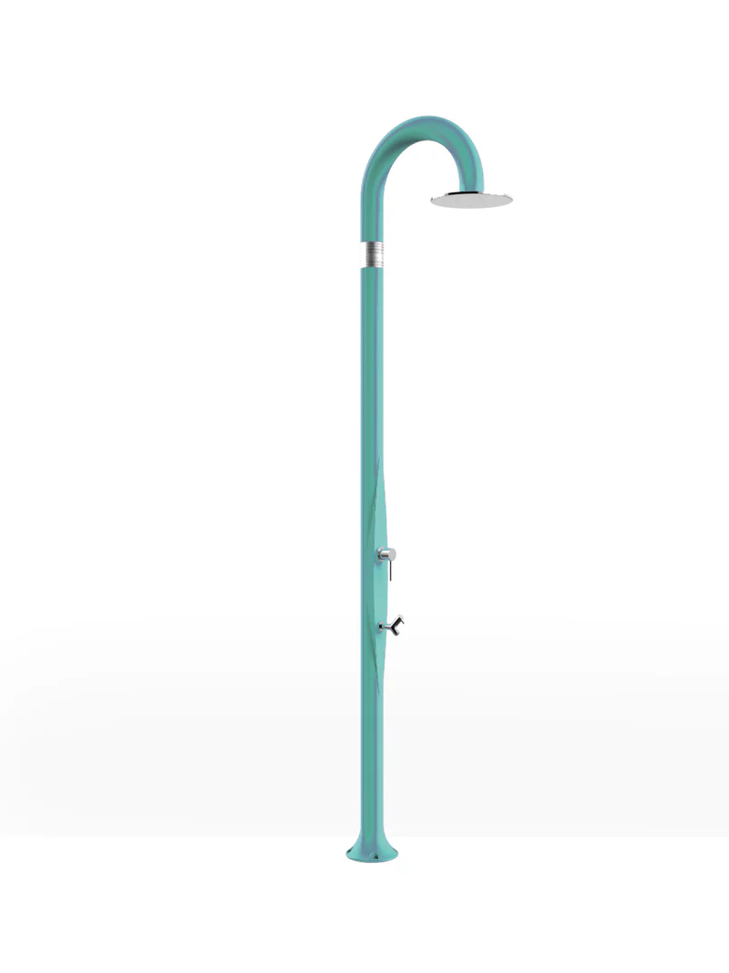 Arkema - Funny Yin T325 Außendusche Mit Fußdusche - Kalt- Und Warmwasser - Blue Ocean