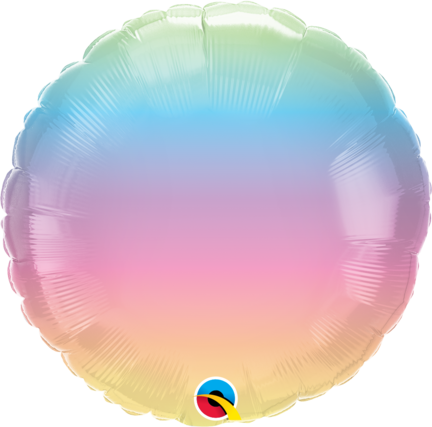 Pastelfarvet ballon med navn