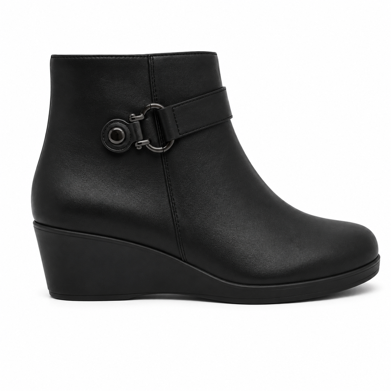 Noira Buckle Wedge Boot - 37