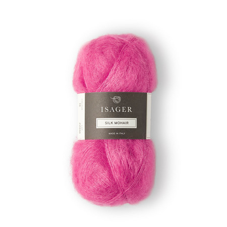 isager silk mohair farve 19 garn pink