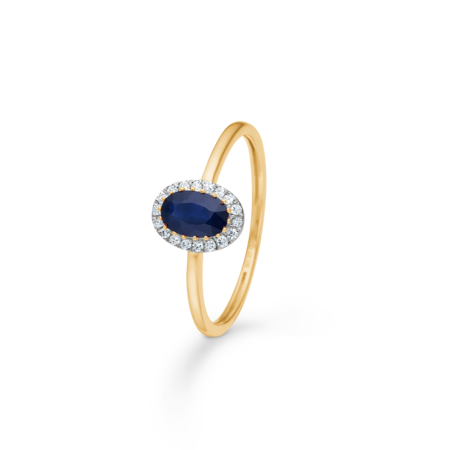 Midnight Bloom ring i 14 karat guld