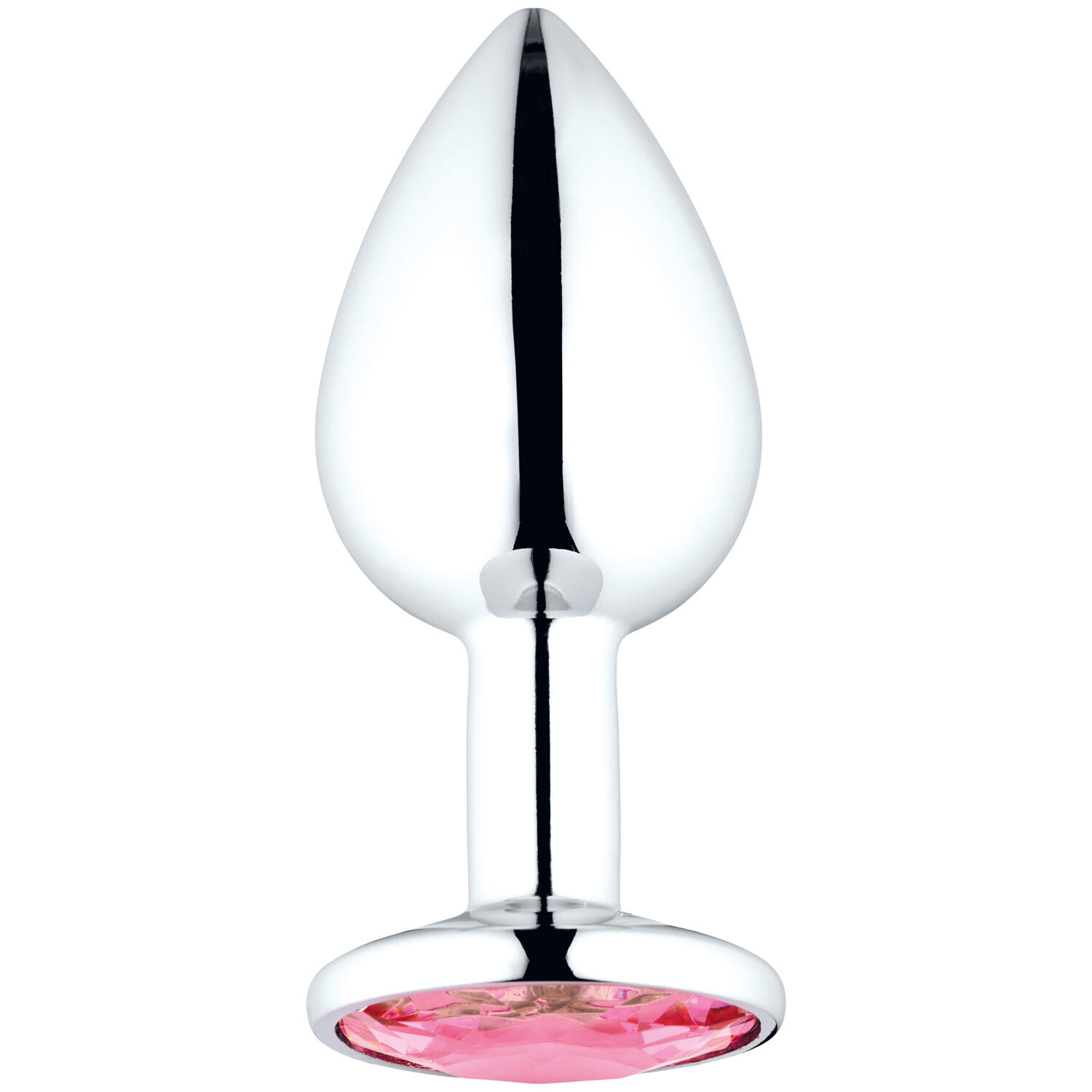 Mini Diamant Buttplug Sølv/Pink
