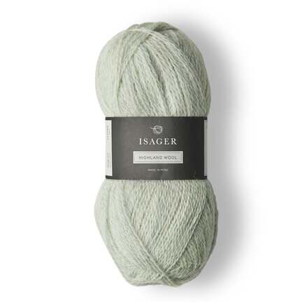 isager highland garn i farve ice blue
