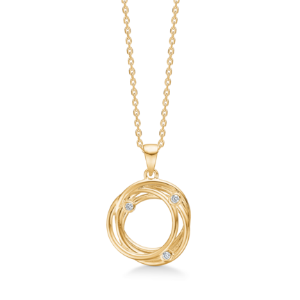 DIAMOND NEST pendant in 14 karat gold | Danish design by Mads Z