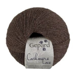 Gepard garn cashmere lace i farven brun