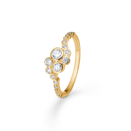 FREYA ring in 14 karat gold with diamonds | Danish design by Mads Z