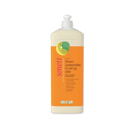 Sonett Vaskemiddel Uld/Silke Oliven 1 l – økologisk vaskemiddel til sarte tekstiler