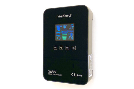 MPPT laderegulator 20A med touchskærm og farvedisplay