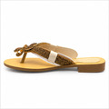 Betty Blue brun sandal med perleblomst – indvendig profil