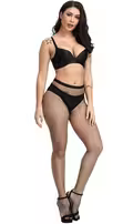 Fishnet Stay-Up Strømper – Sort