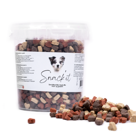 Snack'it Semi-moist mini hjerter mix - 500g