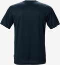 Bagfra visning af Coolmax® Funktionel T-shirt 918 i Marine. Slidstærk T-shirt med tekniske egenskaber og slidser i siden. OEKO-TEX® certificeret for kvalitet.