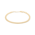 Plaited Chain Bracelet - Panser kæde armbånd i sterling sølv forgyldt i 18 kt guld