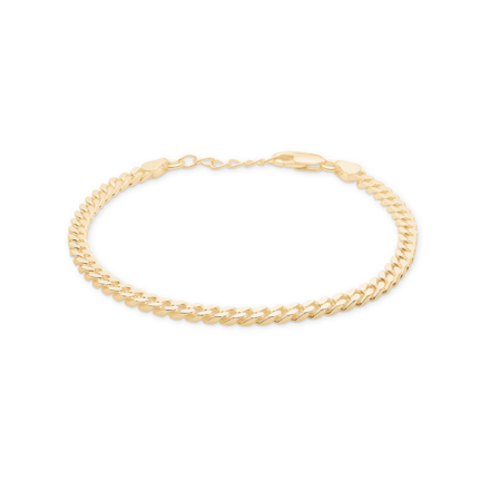 Plaited Chain Bracelet - Plaited chain bracelet in sterling silver plated in 18 ct gold