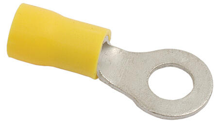 Ring terminal 6.4 mm - 20 pcs. - Yellow