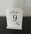 Bordnummer til bryllup - Bordnummer med monogram