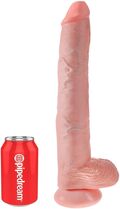 King Cock 14" Cock With Balls – kæmpe realistisk dildo med kugler og sugekop