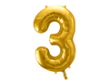 Guld folie ballontal til helium 3