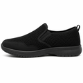 Sort slip-on sko med mesh og fleksibel sål