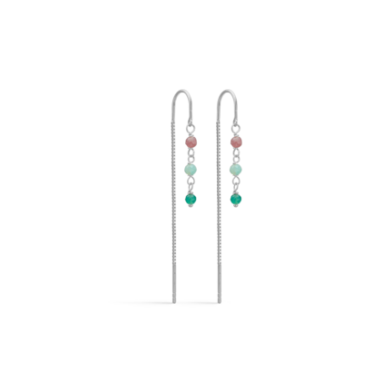 Daylight Earrings - Colorful earrings with pearls in sterling silver