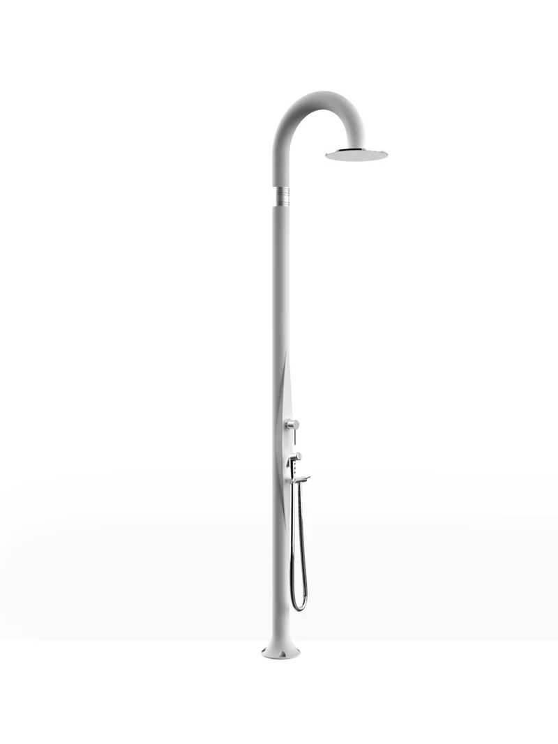 Arkema - FUNNY YIN T345 Außendusche mit Handbrause - Kalt- und Warmwasser - Weiß
