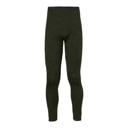Matterhorn Balmat uldunderbukser i sort. Merinould og genanvendt polyester skaber den ideelle blanding for komfort og ydeevne. Effektiv fugttransport og hurtig tørreevne.