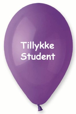 Balloner student lilla - Studenter balloner til helium