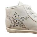 Dame ankelsneakers hvid med stjernemotiv