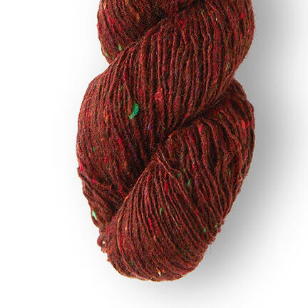 Close up af Isager Tweed i farven autumn