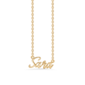 Name Tag Necklace Sara - necklace with name - name necklace in gold plated sterling silver