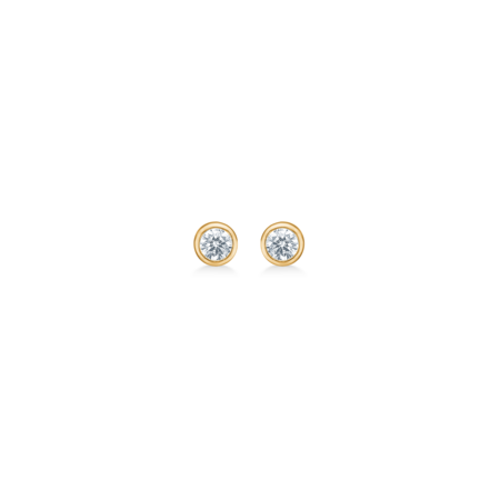 Vera earrings in sterling silver with 8-carat gold and zirconia
