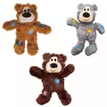 KONG Wild Knots Bear – assorteret hundebamse med lyd og reb i kroppen