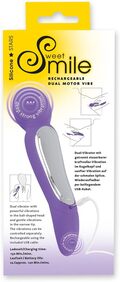 Sweet Smile Purple Massage Wand – genopladelig silikone vibrator med to motorer og 10 vibrationsmønstre