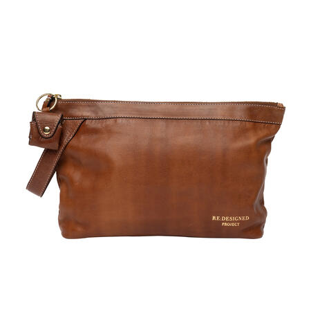 re designed clutch project 3 okselæder læder taske til strikketilbehør