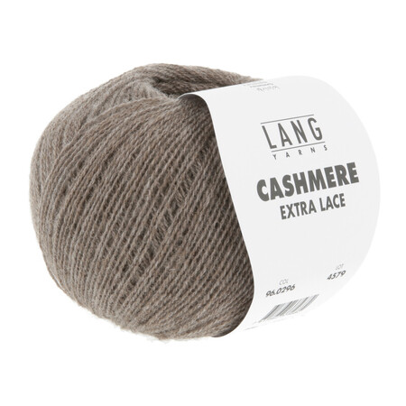 Garnnøgle Cashmere extra lace fra Lang Yarns i farven sten meleret