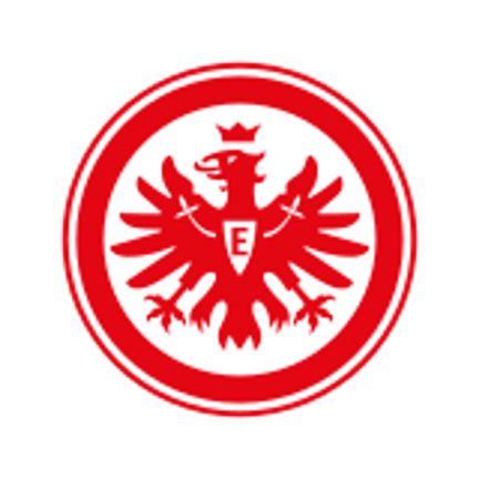 Eintracht Frankfurt klublogo som rundt sukkerprint til fodboldkage